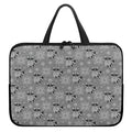 Knitted Raccoon Pattern Print Laptop Sleeve With Handle