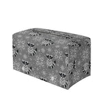 Knitted Raccoon Pattern Print Leather Tissue Box Cover