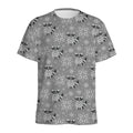 Knitted Raccoon Pattern Print Men's Athletic T-Shirt