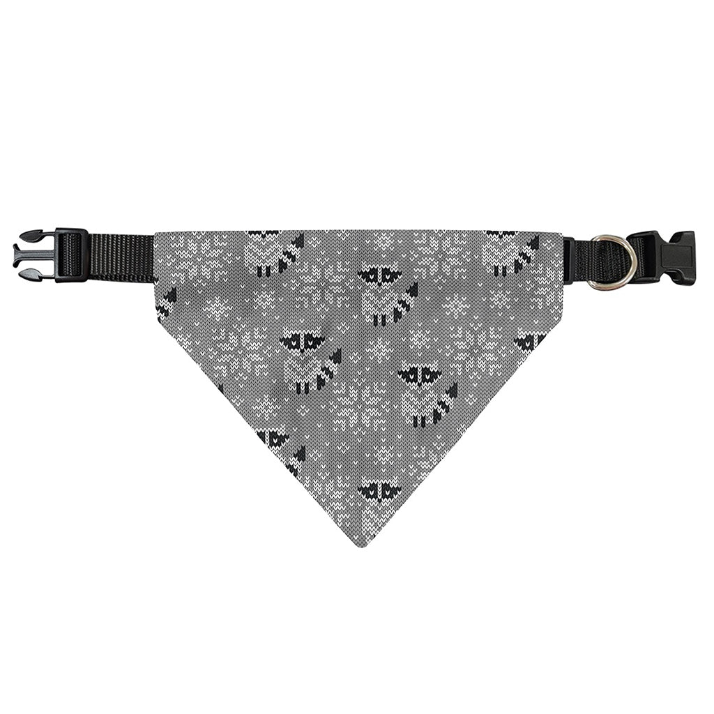 Knitted Raccoon Pattern Print Over The Collar Dog Bandana