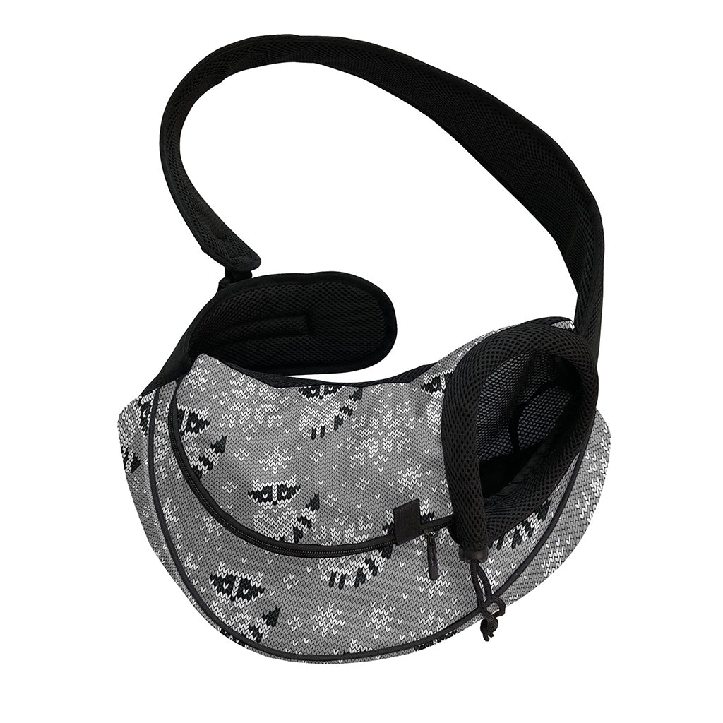 Knitted Raccoon Pattern Print Pet Sling Carrier