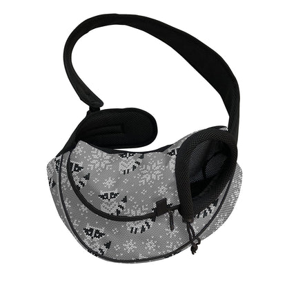 Knitted Raccoon Pattern Print Pet Sling Carrier