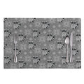 Knitted Raccoon Pattern Print Placemat