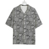 Knitted Raccoon Pattern Print Rayon Hawaiian Shirt