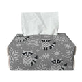Knitted Raccoon Pattern Print Rectangle Tissue Box Cover