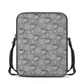 Knitted Raccoon Pattern Print Rectangular Crossbody Bag