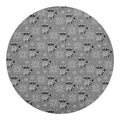 Knitted Raccoon Pattern Print Round Blanket