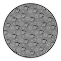 Knitted Raccoon Pattern Print Round Floor Mat