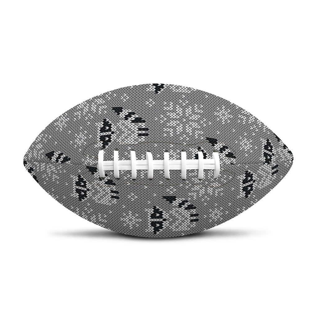 Knitted Raccoon Pattern Print Rugby Ball