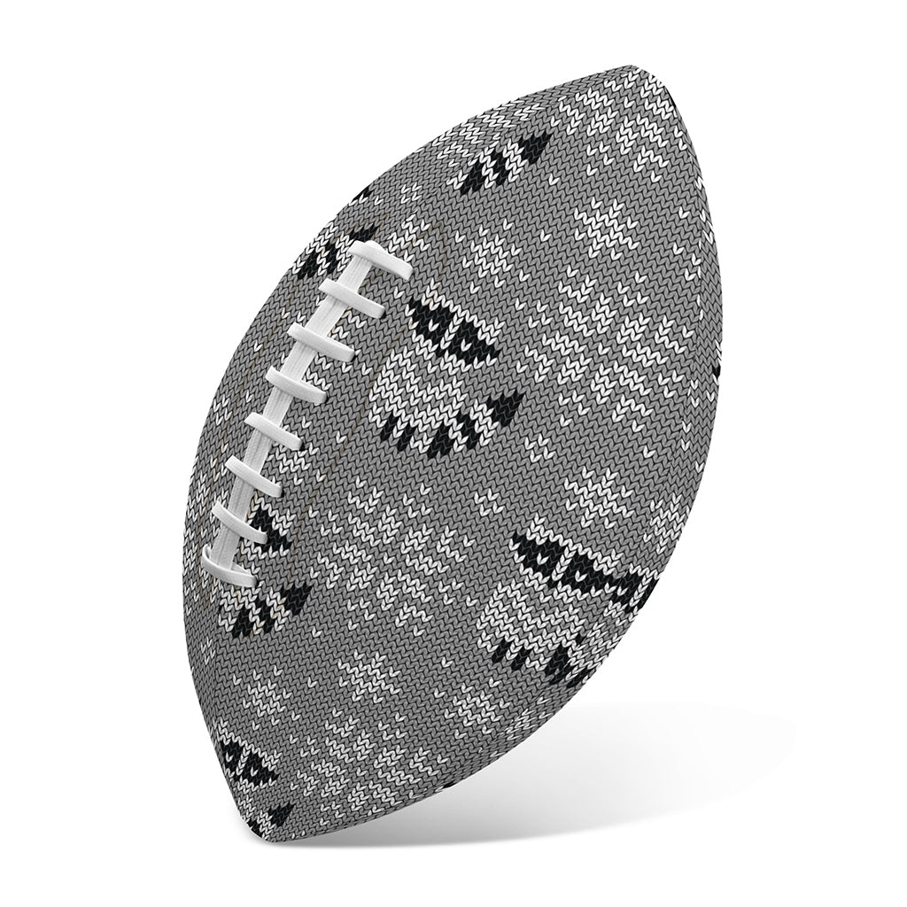 Knitted Raccoon Pattern Print Rugby Ball