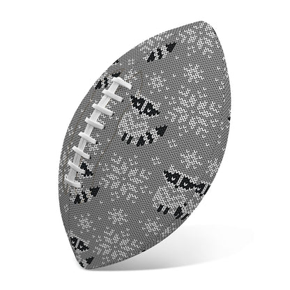 Knitted Raccoon Pattern Print Rugby Ball