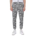 Knitted Raccoon Pattern Print Scuba Joggers