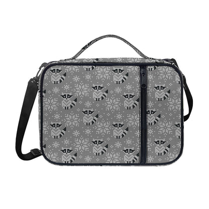 Knitted Raccoon Pattern Print Shoulder Strap Bible Bag