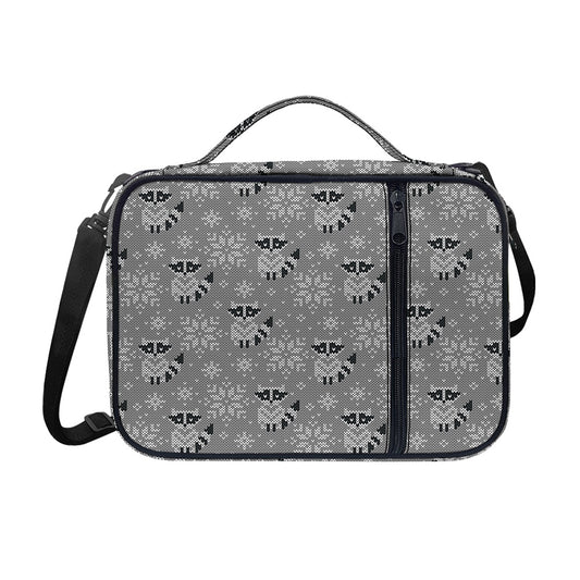 Knitted Raccoon Pattern Print Shoulder Strap Bible Bag
