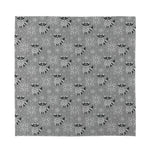 Knitted Raccoon Pattern Print Silk Bandana
