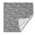 Knitted Raccoon Pattern Print Silk Bandana