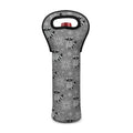 Knitted Raccoon Pattern Print Single Neoprene Wine Tote