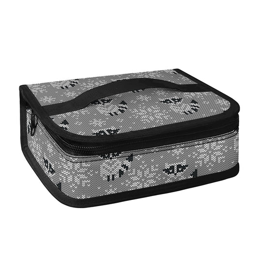 Knitted Raccoon Pattern Print Small Lunch Bag