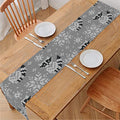 Knitted Raccoon Pattern Print Table Runner