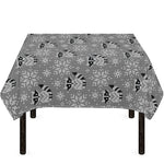 Knitted Raccoon Pattern Print Tablecloth