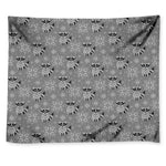 Knitted Raccoon Pattern Print Tapestry