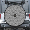 Knitted Raccoon Pattern Print Tire Cover With Camera Hole