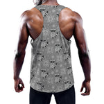 Knitted Raccoon Pattern Print Training Tank Top