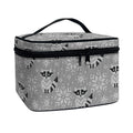 Knitted Raccoon Pattern Print Travel Makeup Bag