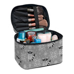 Knitted Raccoon Pattern Print Travel Makeup Bag