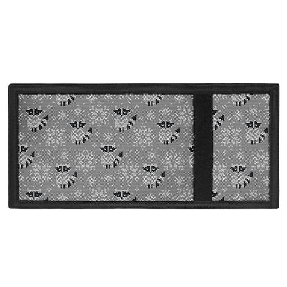 Knitted Raccoon Pattern Print Trifold Wallet