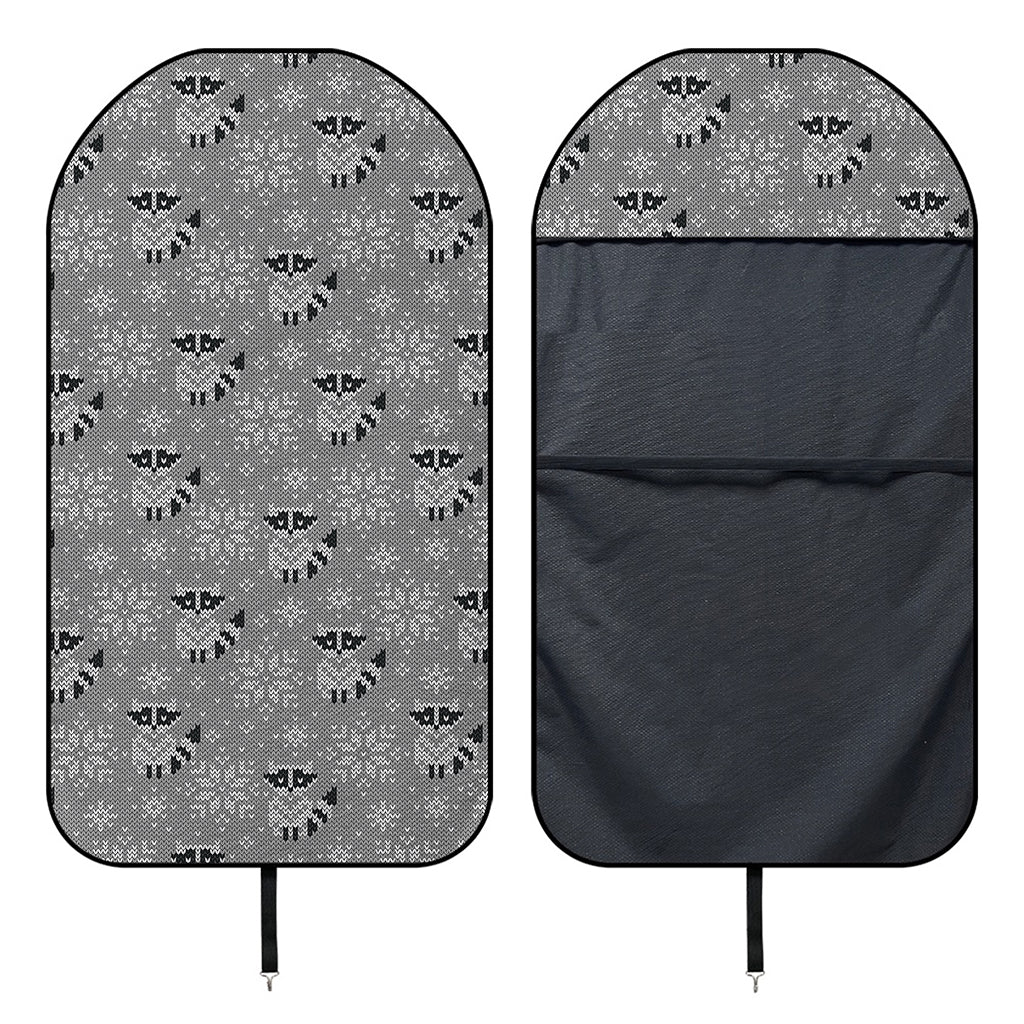 Knitted Raccoon Pattern Print Waterproof Car Seat Cover
