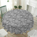 Knitted Raccoon Pattern Print Waterproof Round Tablecloth