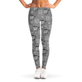 Knitted Raccoon Pattern Print Women's Leggings