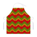 Knitted Reggae Pattern Print Adjustable Apron
