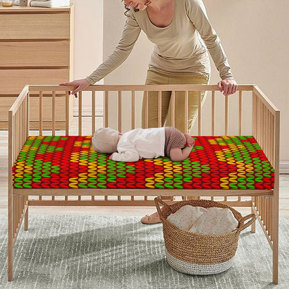 Knitted Reggae Pattern Print Baby Crib Sheet