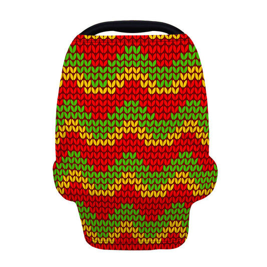 Knitted Reggae Pattern Print Baby Seat Cover