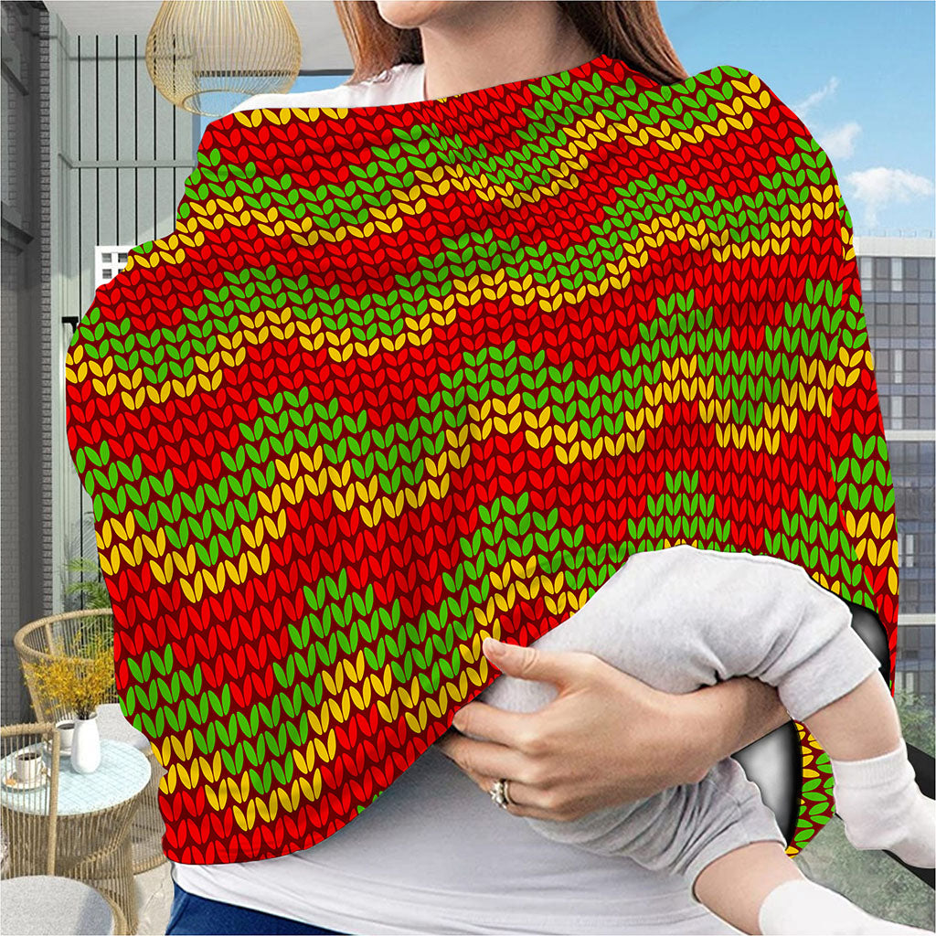 Knitted Reggae Pattern Print Baby Seat Cover