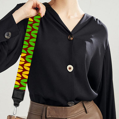 Knitted Reggae Pattern Print Bag Strap