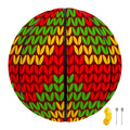 Knitted Reggae Pattern Print Basketball