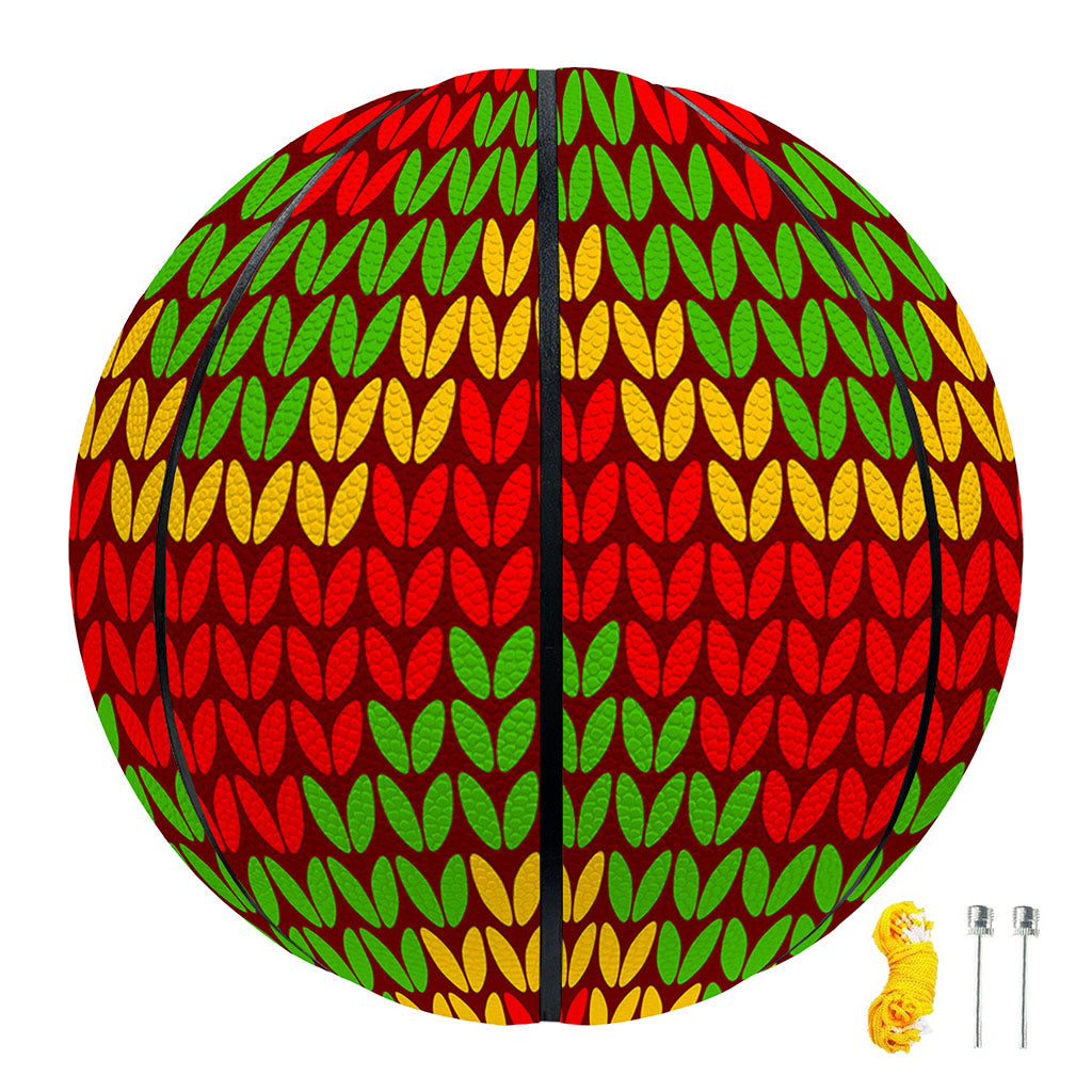 Knitted Reggae Pattern Print Basketball