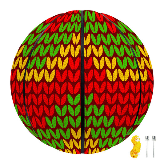 Knitted Reggae Pattern Print Basketball