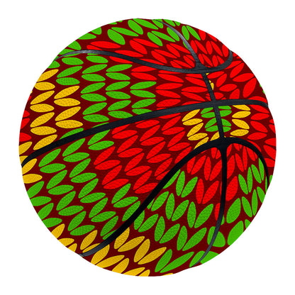 Knitted Reggae Pattern Print Basketball