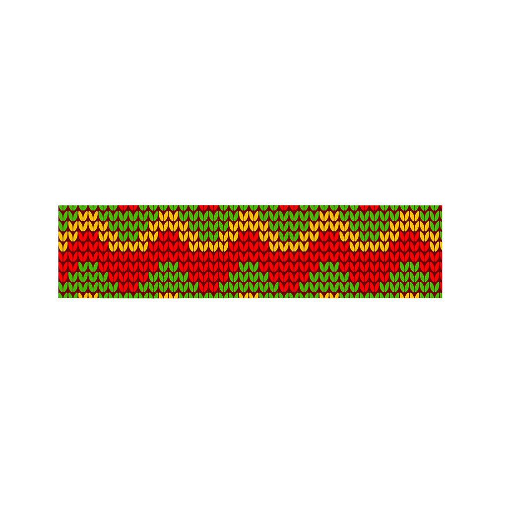 Knitted Reggae Pattern Print Bed Runner