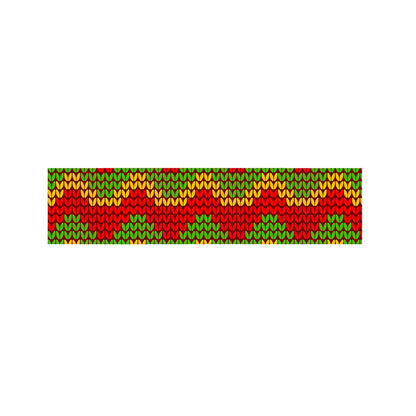 Knitted Reggae Pattern Print Bed Runner