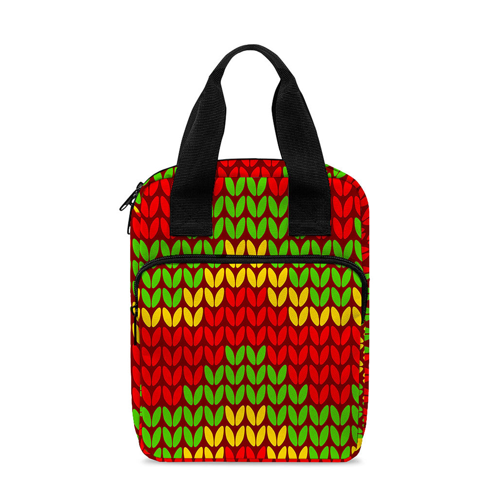 Knitted Reggae Pattern Print Bible Tote Bag