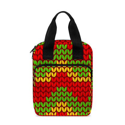 Knitted Reggae Pattern Print Bible Tote Bag