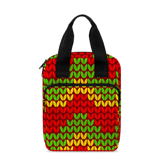 Knitted Reggae Pattern Print Bible Tote Bag