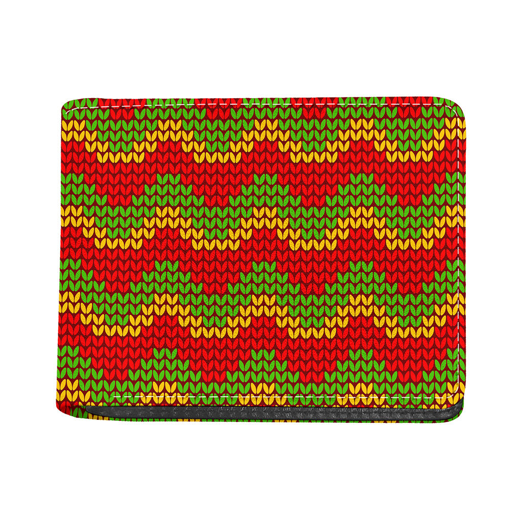Knitted Reggae Pattern Print Bifold Wallet