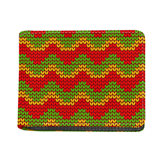 Knitted Reggae Pattern Print Bifold Wallet