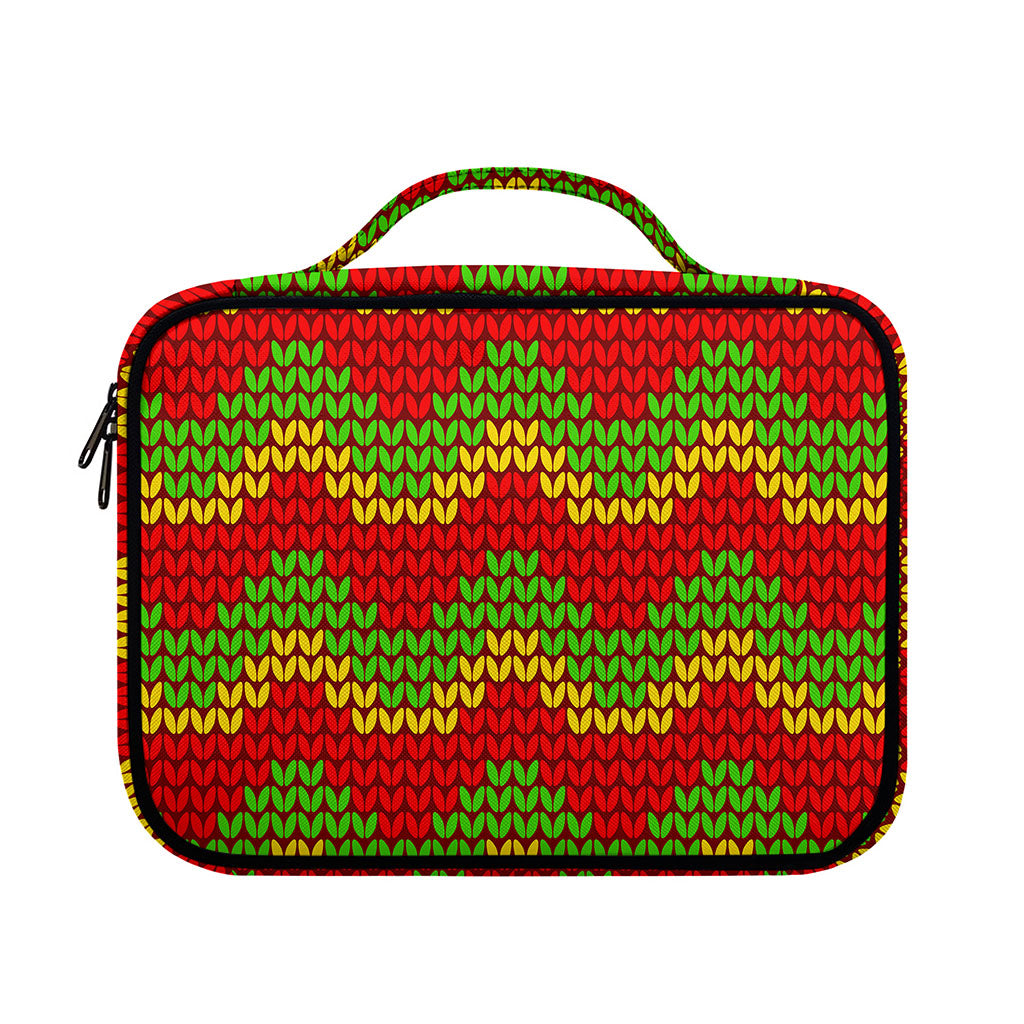 Knitted Reggae Pattern Print Briefcase Bible Bag